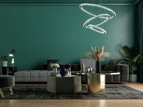 LED krištáľové svietidlo + diaľkový ovládač 210W - J6355/CH 2