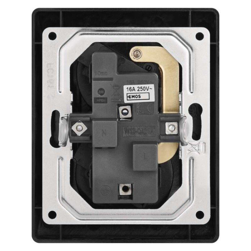 Zásuvka 2x250 V/16A IP20 s detskými clonkami antracit  A6001.3 3