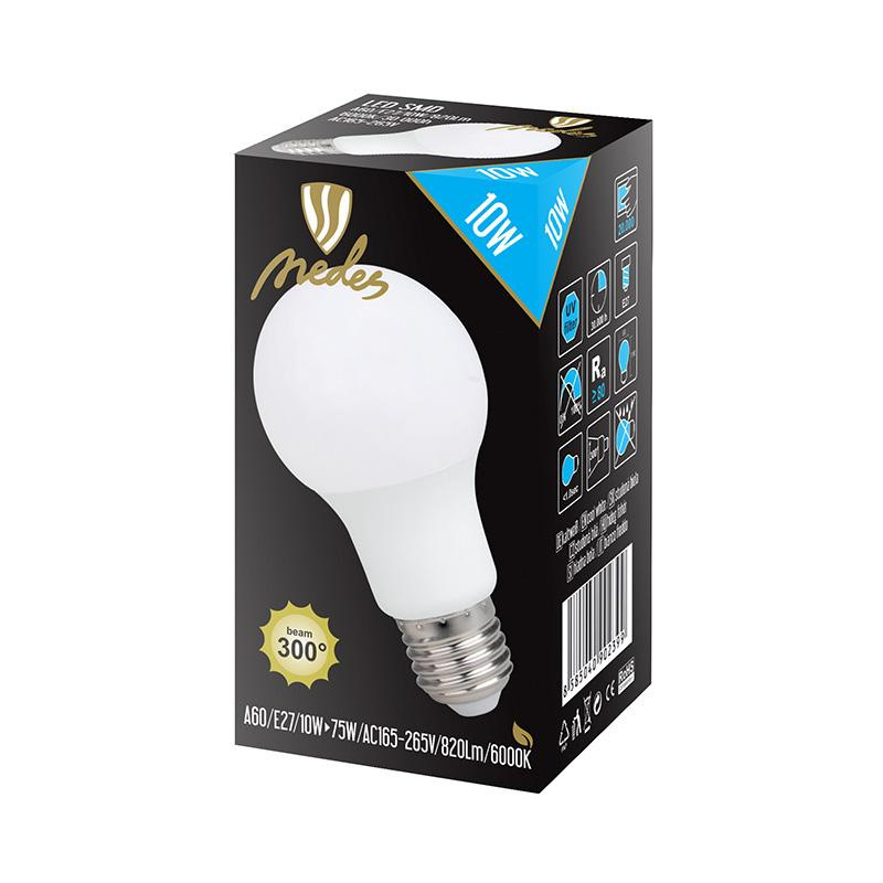 LED žiarovka 9W - A60 / E27 / SMD / 6500K - ZLS562 5