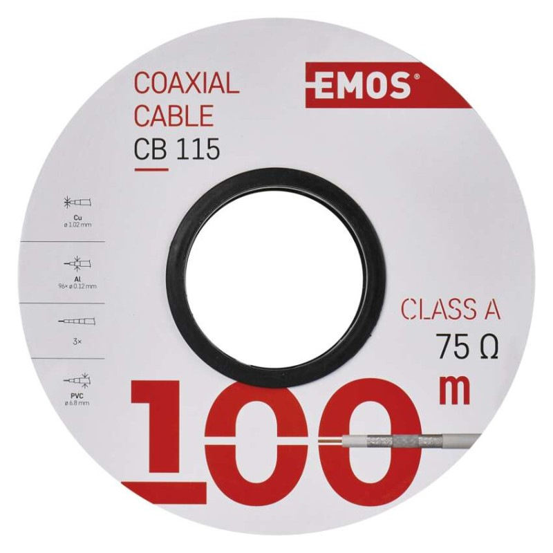 KOAXIÁLNÍ KABEL CB115 100M 3