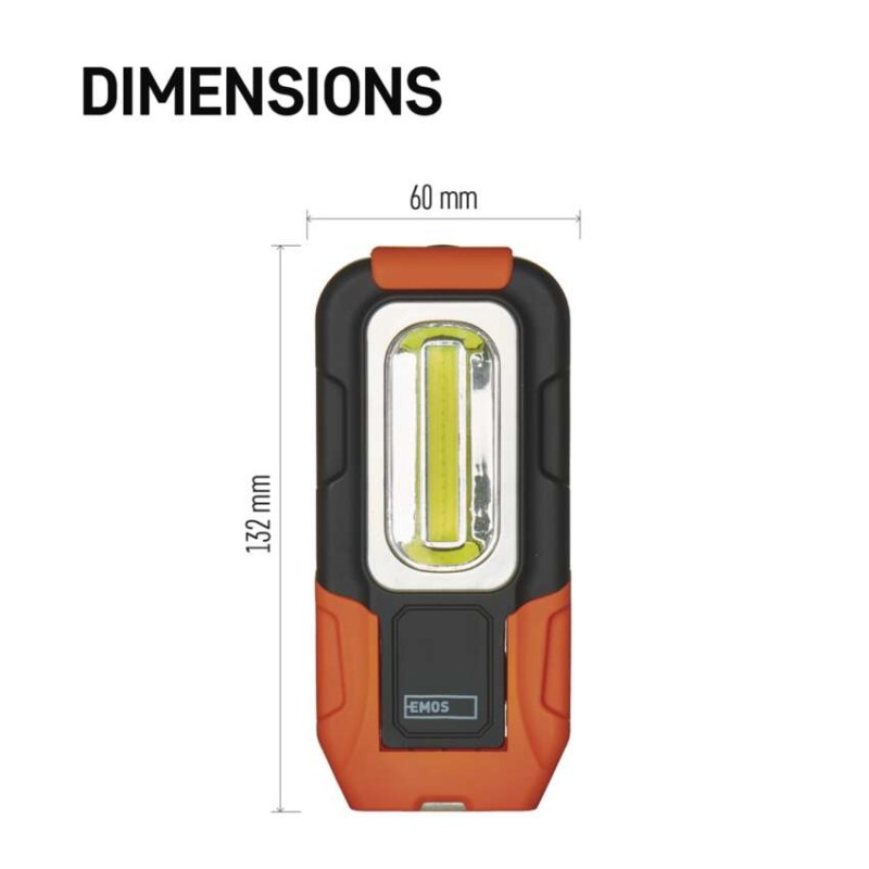 Svietidlo Led pracovné 3W COB 3xAAAA P3888