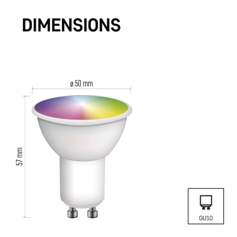LED GOSMART MR16 4,8W(35W)400lmGU10 ZIGB 6