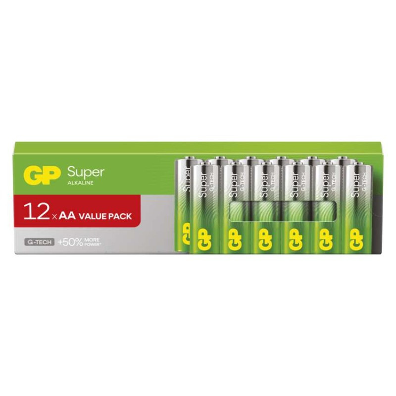 GP alk. bat. SUPER AA (LR6) 12PP MB 2