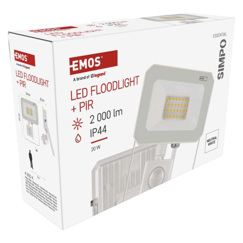 LED REFLEKTOR SIMPO 20W 2000LM IP44 NW P 9