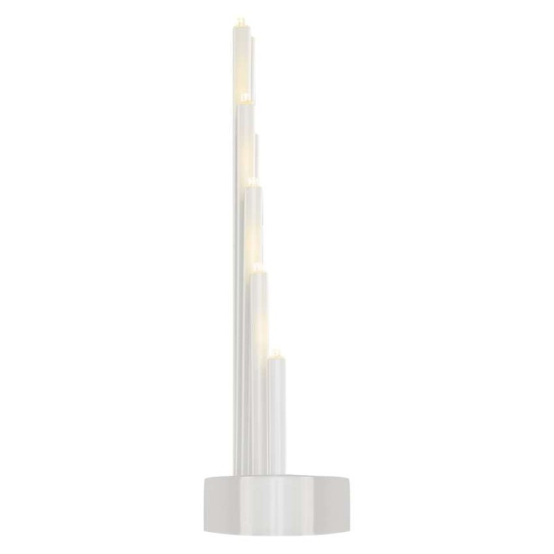 LED svícen bílý, 24,5cm 3x AA WW časovač 5