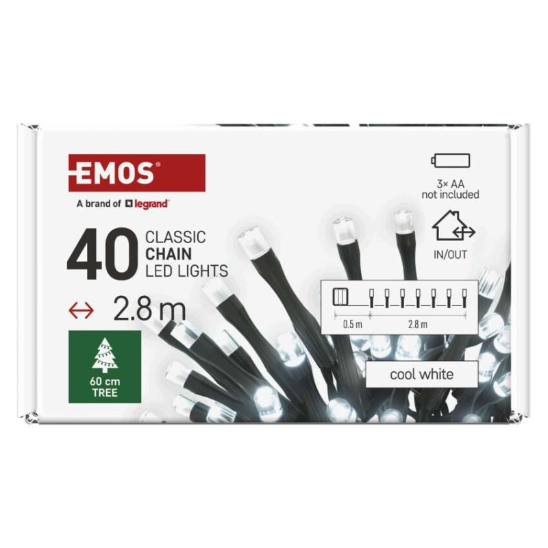 40LED XMAS 3AA IP44 2,8 M CW 5