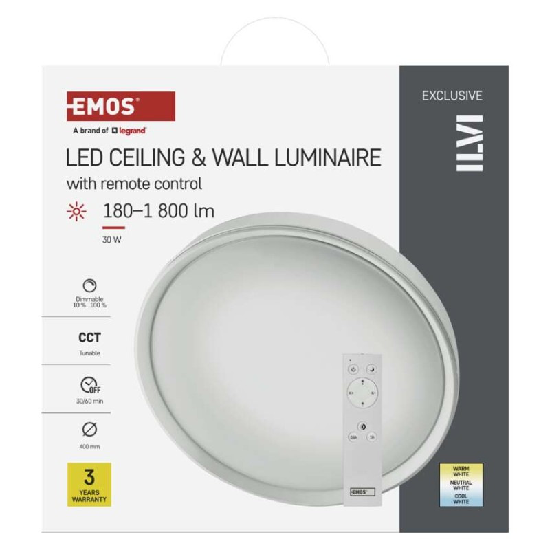 LED SV.PŘ.K 30W 1800LM STM.NAST.CCT+DÁL. 12