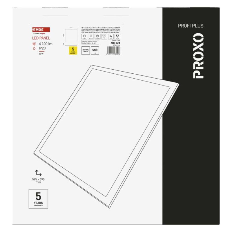 LED PANEL PROXO V. 60×60 33W 4100LM IP20 9