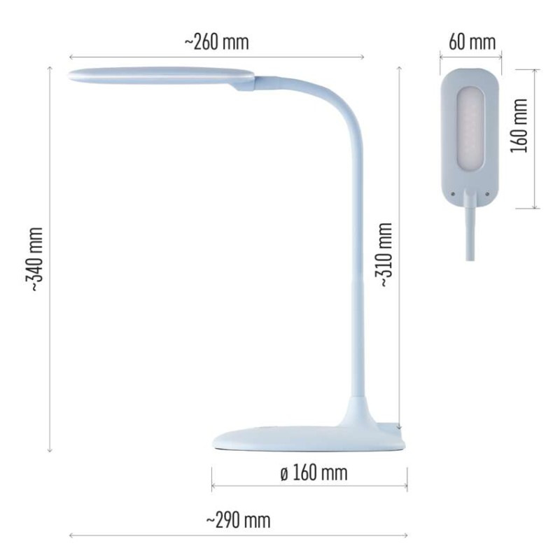 LED STOLNÍ LAMPA STELLA MODRÁ 1