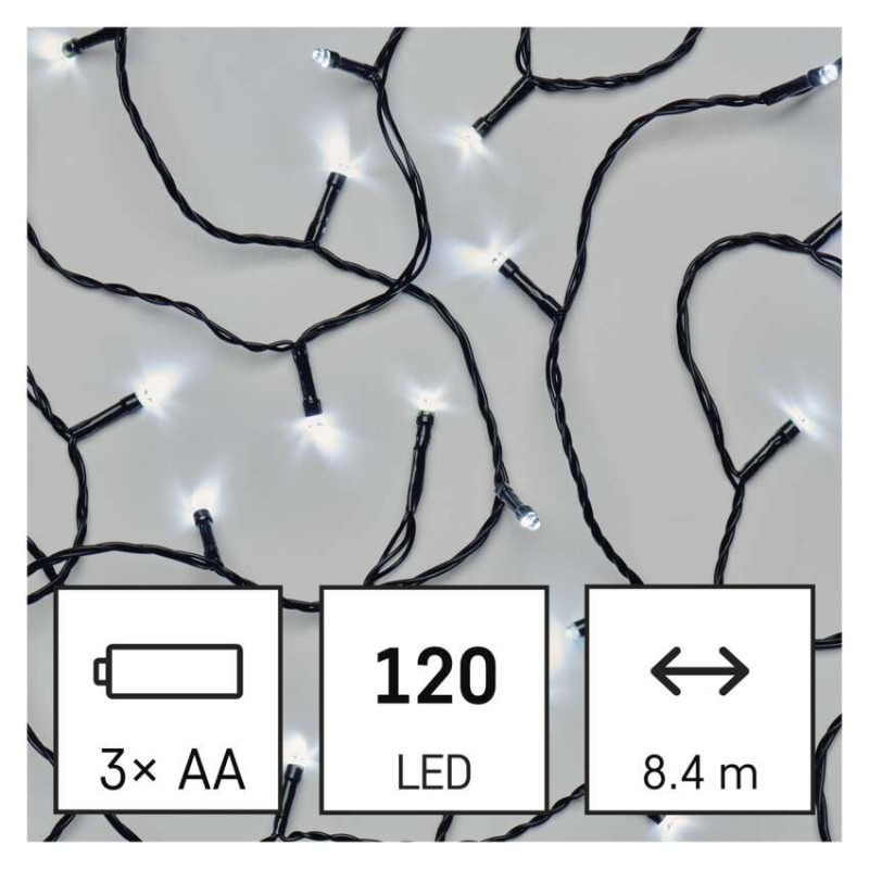120LED XMAS 3AA IP44 8,4 M CW 1