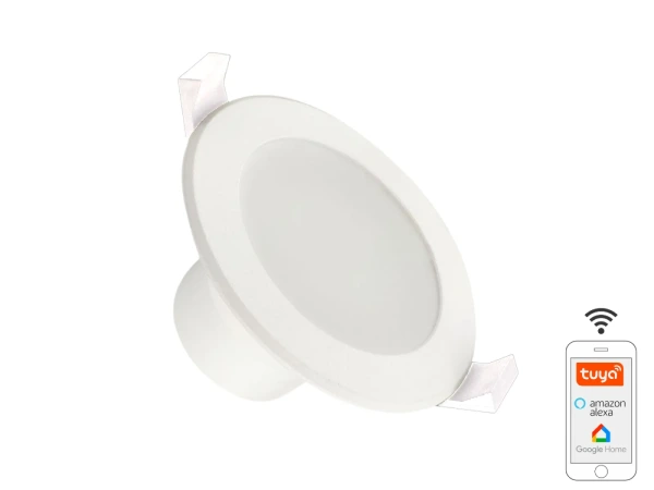 LED podhľadové svietidlo WIFI 7W / IP44 / 3000K - 6500K / WH - LDL163W 1