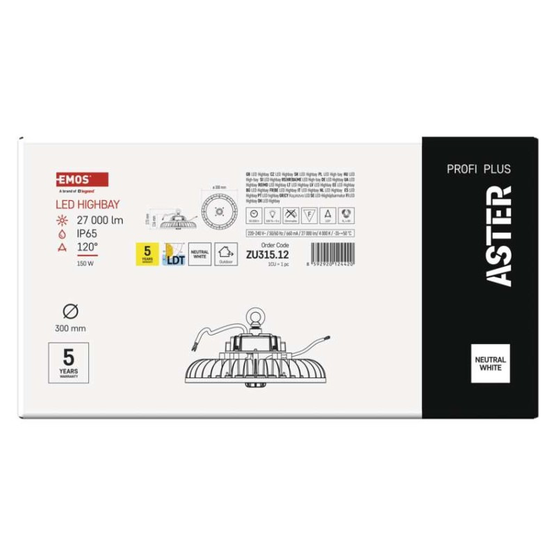 LED HIGHBAY ASTER 150 W 27000LM 120° NW 7