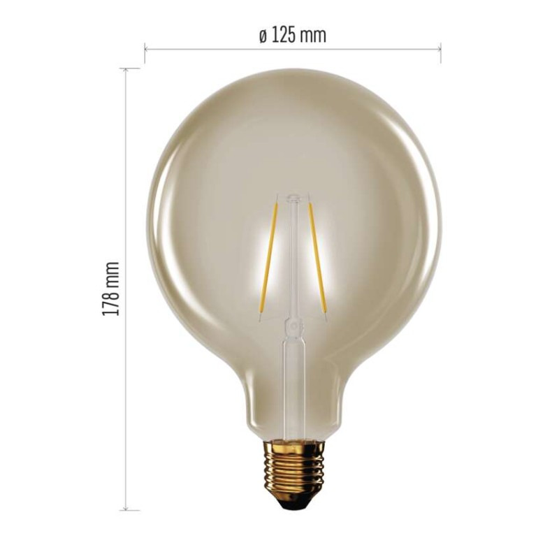 LED VNT G125 4,5W(40W) 420lm E27 WW+