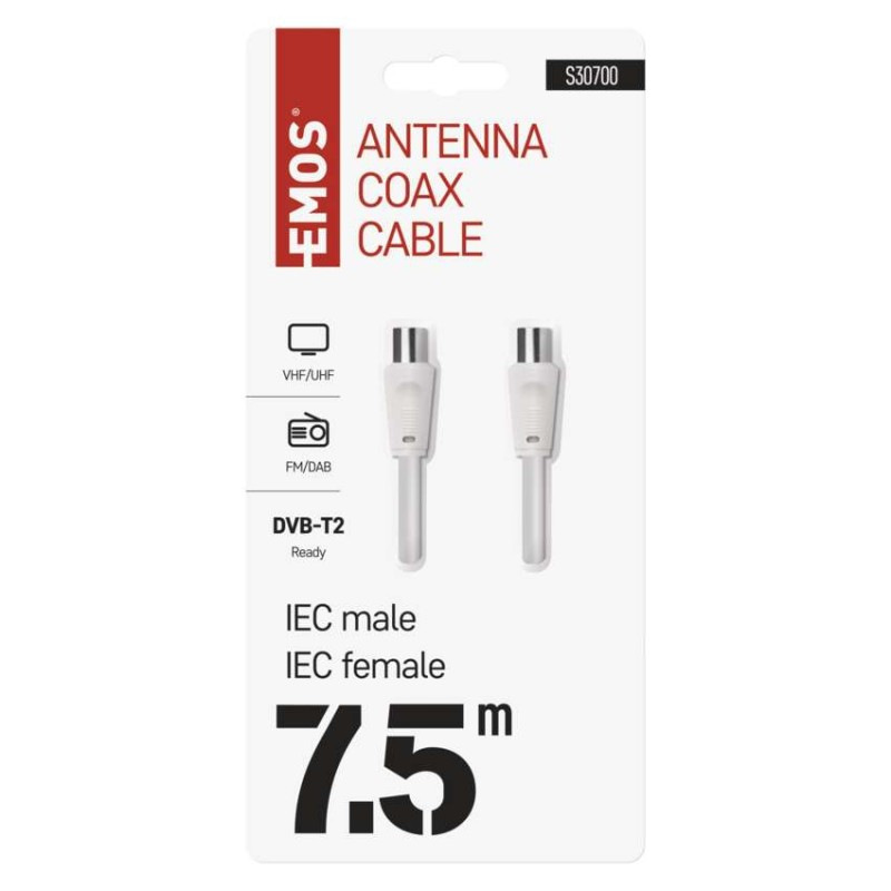ANTÉNNÍ KOAX. KABEL 7,5M 2