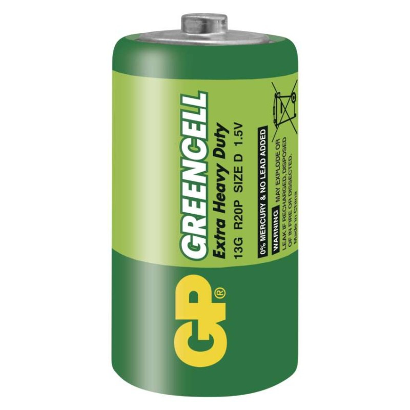 Batéria GP 13G R20 (D), 2 ks fólia zinkochloridová  B1240 3