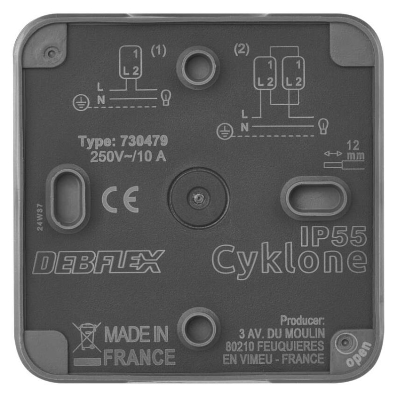 CYKLONE prepínač nástenný č.1,6 IP55 D730422 5