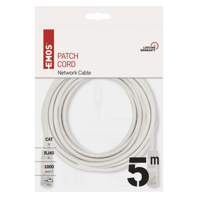 Kábel UTP Patch CAT5E PVC 5M  S9125  EMOS 2