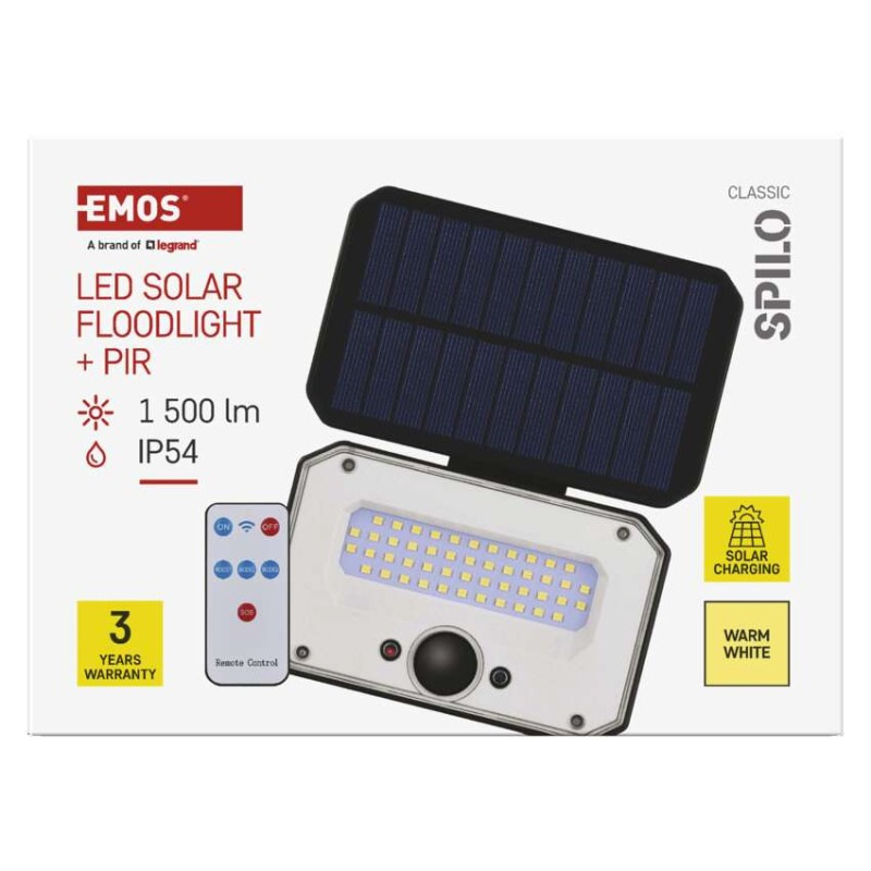 LED SOLARNÍ REFLEKTOR SPILO 1500LM IP54 8