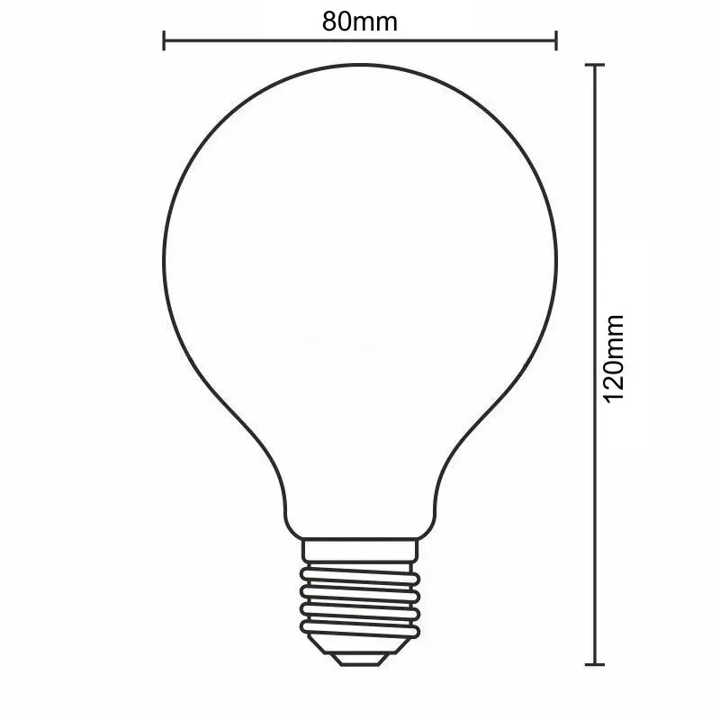 LED žiarovka / filament SLIM 4,5W VINTAGE - G80 / E27 / 1800K - ZFS102 3