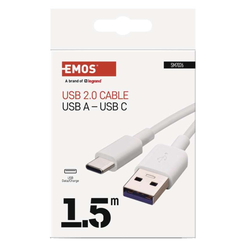 USB 2.0 A/M-C/M 1,5M BÍLÁ 2