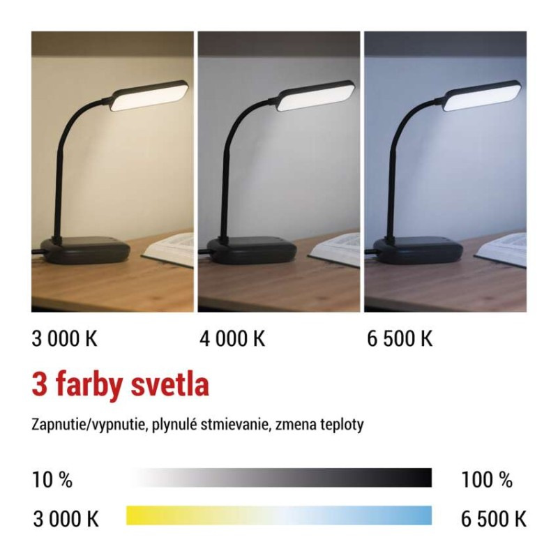 LED STOLNÍ LAMPA MOLLY ČERNÁ 3