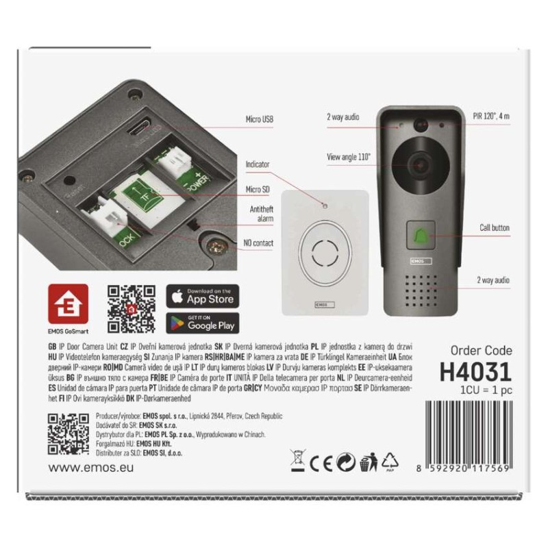 VIDEOZVONEK GO SMART IP-09D CLOC 14