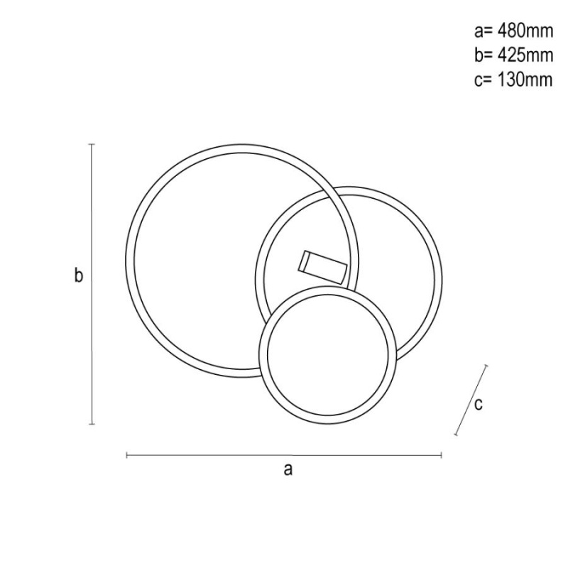 LED stropné svietidlo s diaľkovým ovládačom 65W - TA1326/WB 6