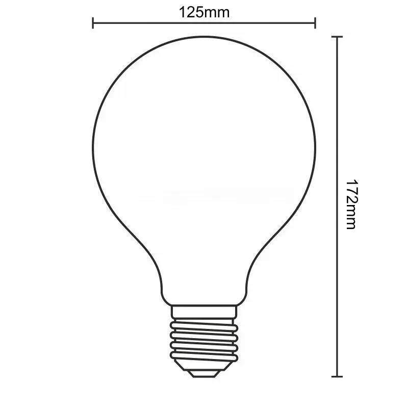 LED žiarovka / filament 18W - G125 / E27 / 3000K - ZLF914 8