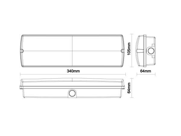 LED núdzové svietidlo 4W /3h / IP65 - LEL102 6