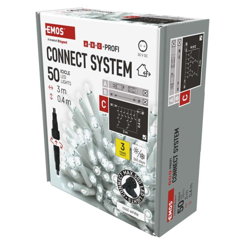 Řetěz rampouchy 3M-WHITE IP44 CW ZY2158