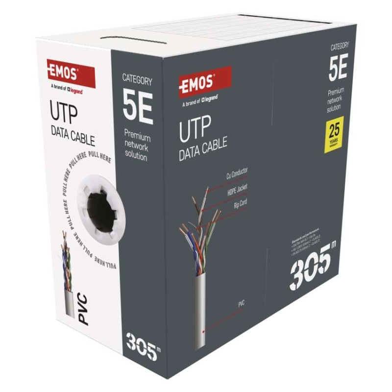 DATOVY KABEL CAT 5E UTP 305m 8