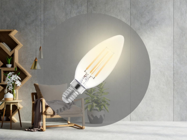 LED žiarovka / filament 4W - C35 / E14 / 3000K - ZLF712 2