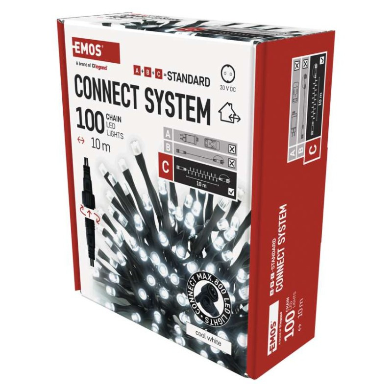 Vian. súprava 100-LED 10M IP44 CW D1AC03