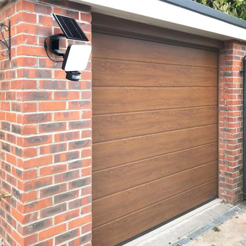 LED čierne vonkajšie solárne svietidlo so senzorom 12W / 3000K - 4100K - 6500K - LS022 1