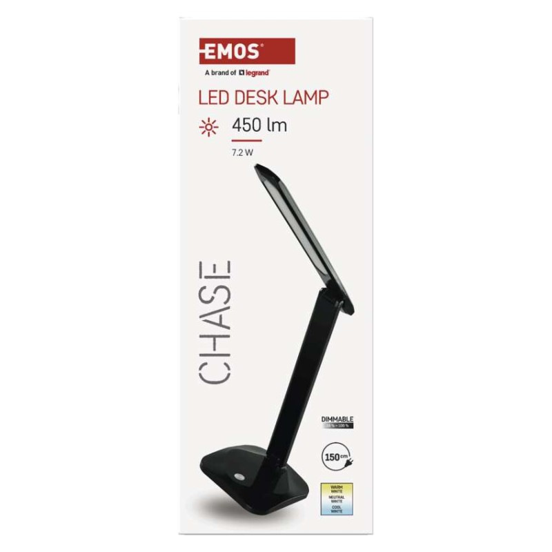 LED STOLNÍ LAMPA CHASE ČERNÁ 11