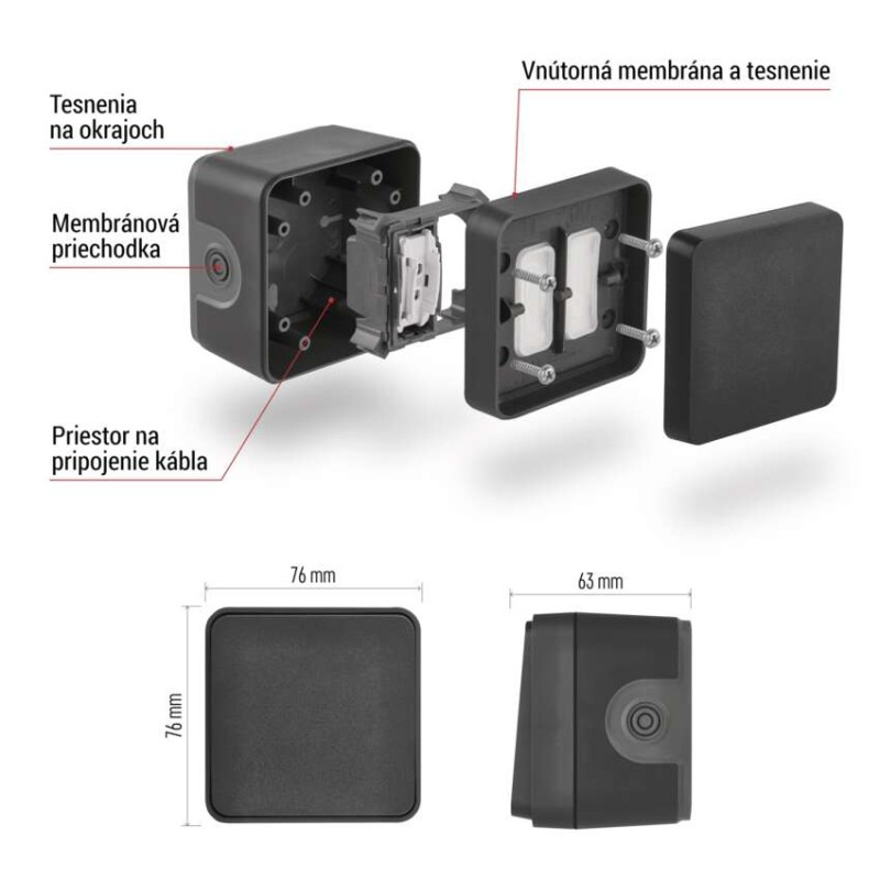CYKLONE prepínač nástenný č.1,6 IP55 D730422 2