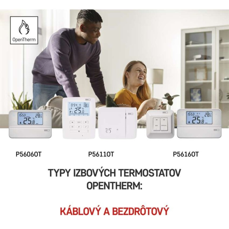 Termostat izbový OpenTherm P5611OT digit.7°C-30°C,po 0,2°C 2