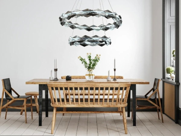 LED visiace svietidlo na lanku + diaľkový ovládač 65W - J6329/CH 4