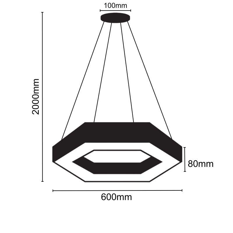 LED závesný luster na lanku 28W / 4000K - LCL7621-H 7