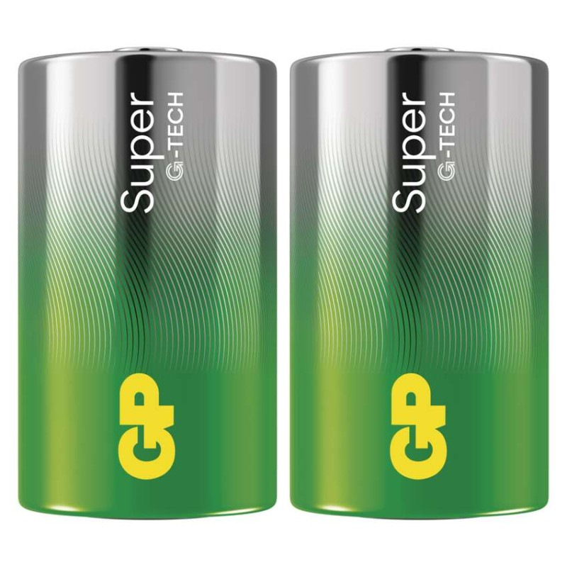 Batéria GP LR20 (D) 13A SUPER 2ks fólia alkalická  B01402