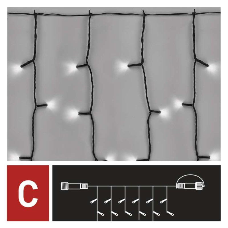 VIANOCE Záclona CONNECT 100LED 1x2M IP44 D1EC01 8