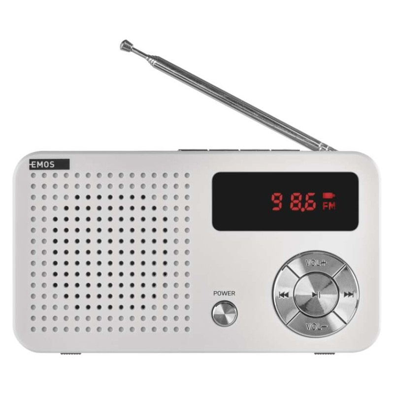 Rádio EM-213 USB biele E0086 1