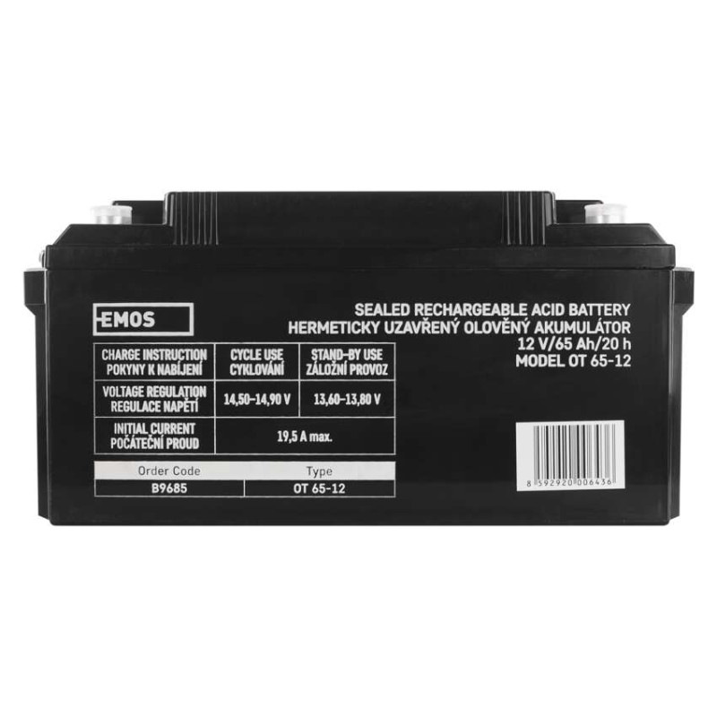 Akumulátor olovený SLA 12V 65Ah M8 B9685
