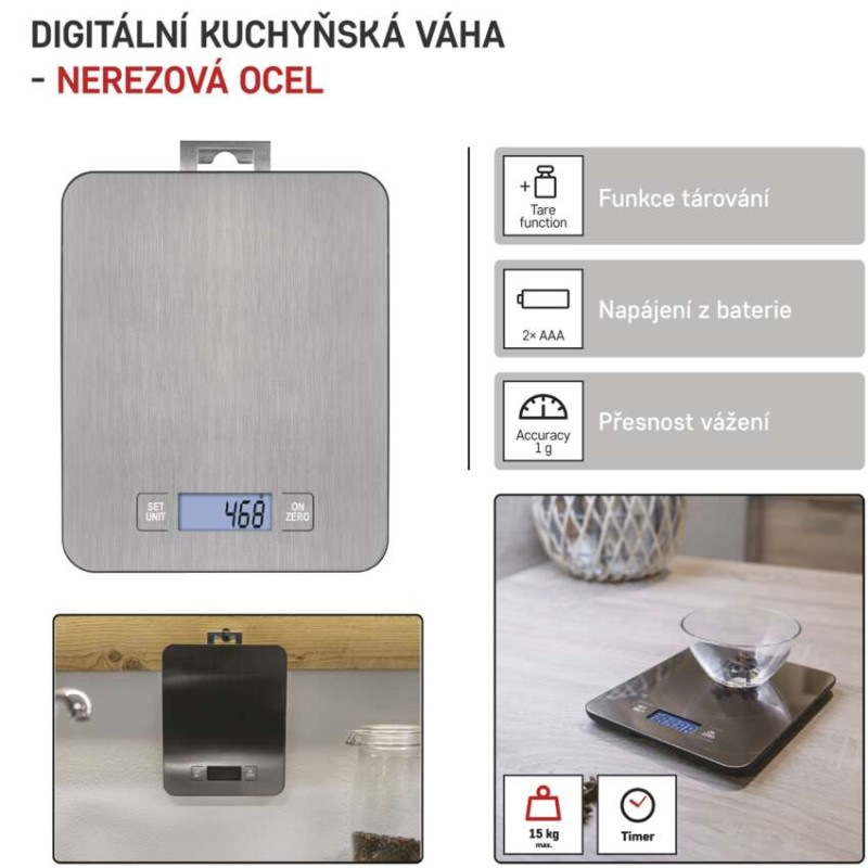 VÁHA KUCHYŇSKÁ EV023 STŘÍBRNÁ