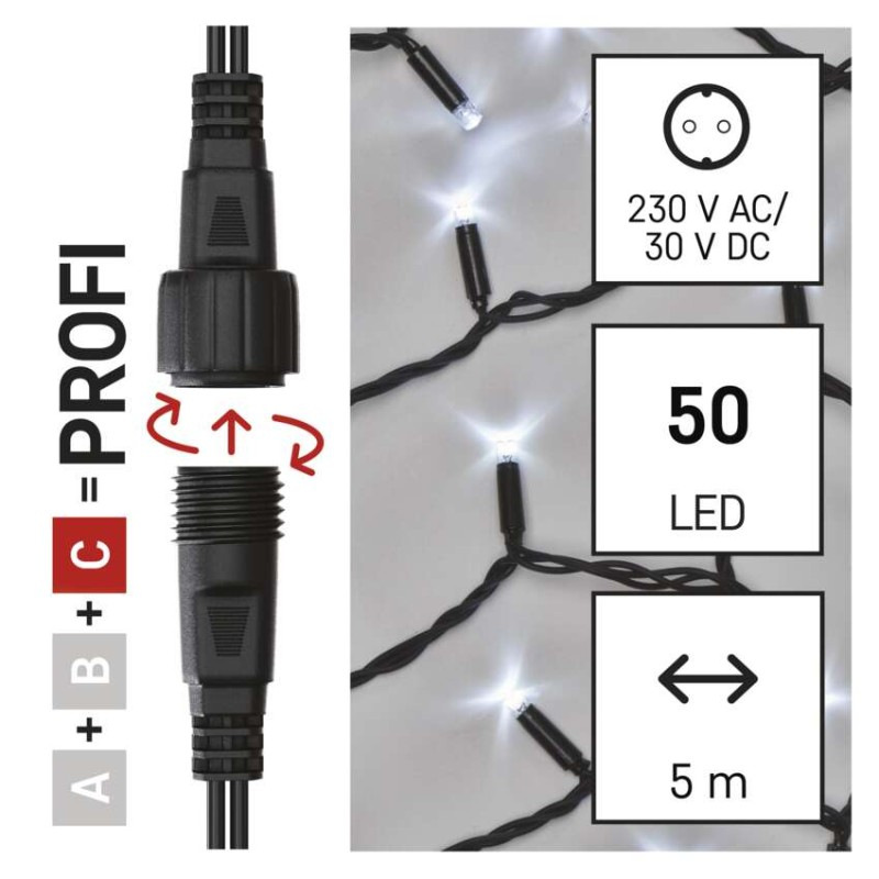 Vian. súprava Reťaz PROFI Connect50LED 5M 1