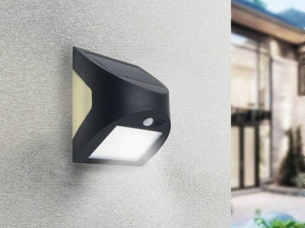 LED čierne nástenné solárne svietidlo 3W / 3000K / 4000K - LS025 7