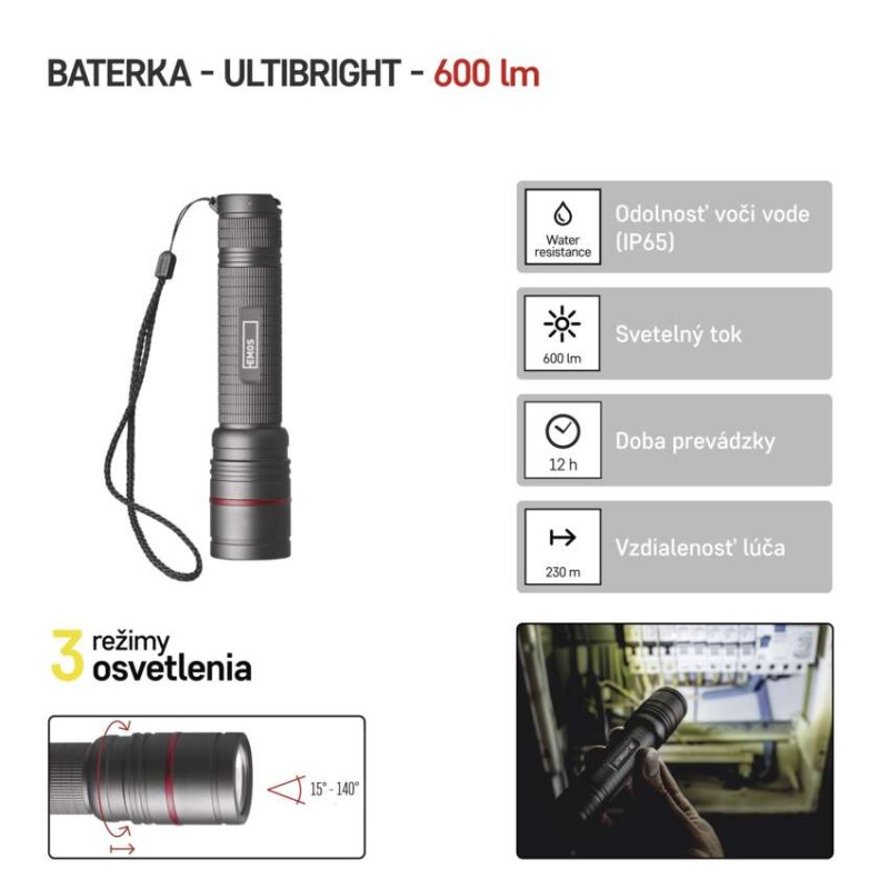 LED nab. SVÍTILNA ULTIBRIGHT 80 600lm 26