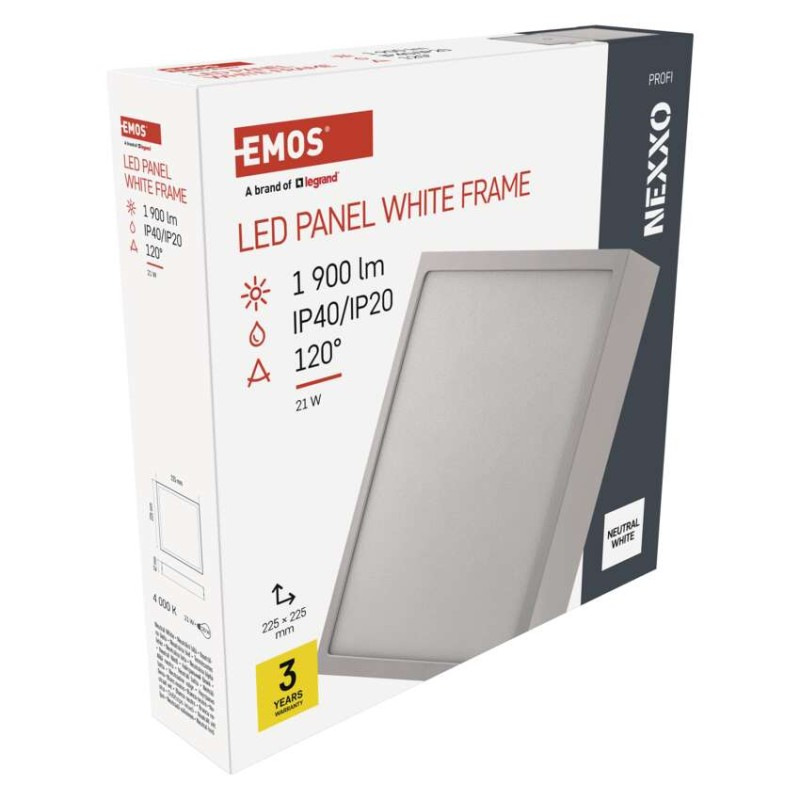 LED PANEL NEXXO PŘ.ČTV 21W 1900LM IP40 N 9