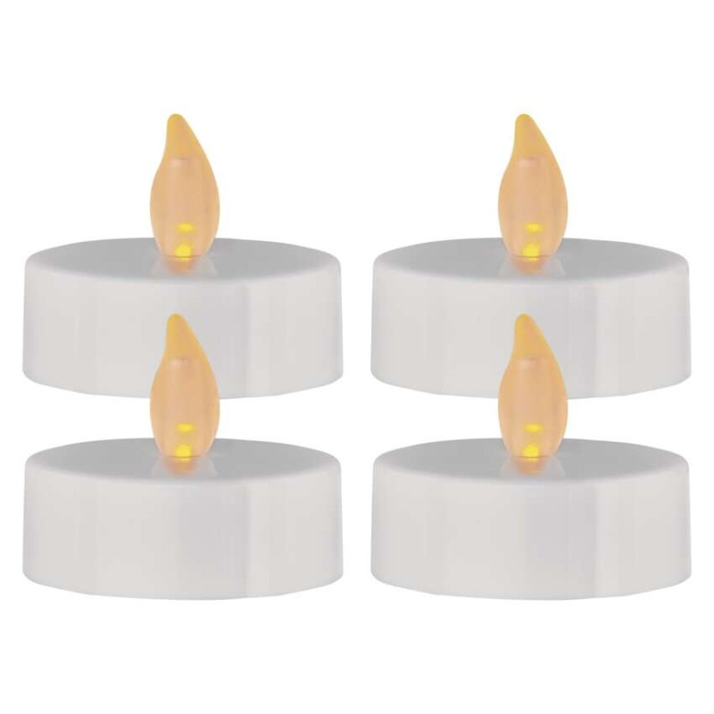 Sviečka čajová 4KS white 4x1LED DCCV16