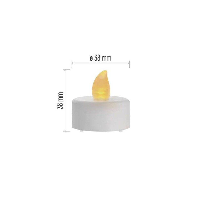 VIANOCE ĆAJOVÉ SVIEČKY SADA 6KS BIELE 6x1LED  DCCV11 2
